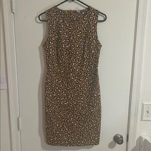 Old Navy Tan and Brown Sheath Mini Dress